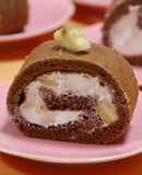 モントンでチョコバナナロールケーキ