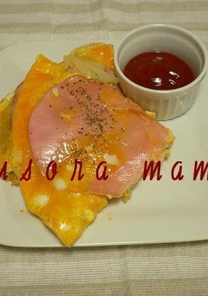 ピザみたいな形♪じゃがハムたまご-レシピのメイン写真