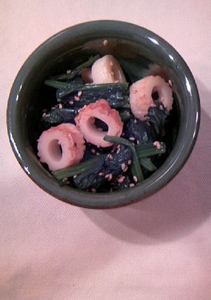 ホウレン草と竹輪のごまポン酢和え-レシピのメイン写真
