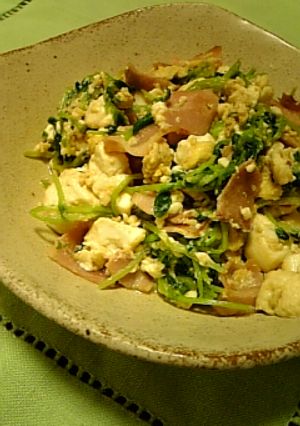 簡単!◎豆苗とベーコンのチャンプルー◎-レシピのメイン写真
