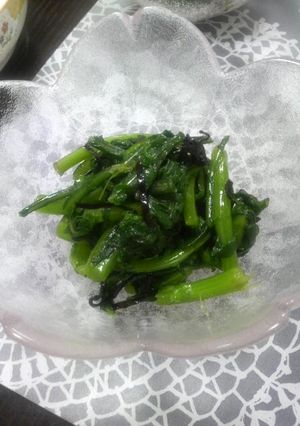材料3つだけ　春菊＆塩昆布のナムル-レシピのメイン写真