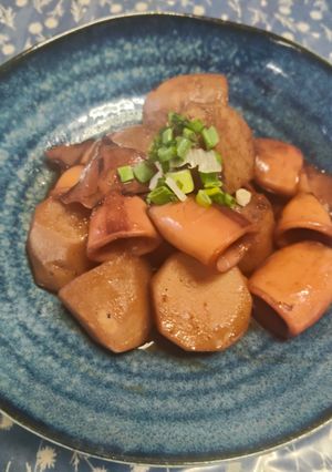 ホッコリ和食✨️里芋とイカの煮物-レシピのメイン写真