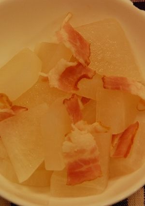 簡単！大根とベーコンの白だし煮-レシピのメイン写真