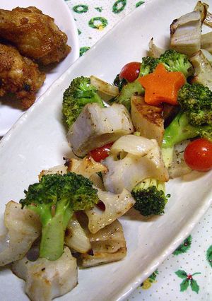 クリスマスカラーの＊焼き野菜マリネ＊-レシピのメイン写真