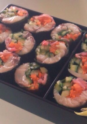 〆め鯵ガリ海苔巻き(^-^ゞ-レシピのメイン写真