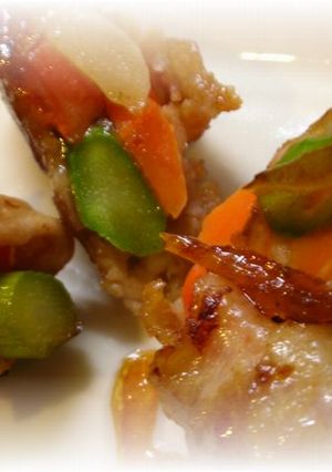 豚肉の野菜巻き♪ゆず風味照り焼き✿-レシピのメイン写真
