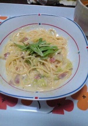 コーンポタージュで簡単パスタ-レシピのメイン写真