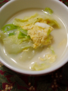 白菜&玉子の中華ミルクスープ-レシピのメイン写真
