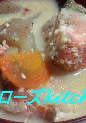 甘酒で！お手軽＆簡単☆　鮭の粕汁♪-レシピのメイン写真
