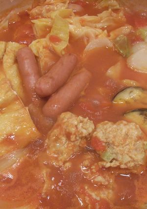 塩豚で★キャベツたっぷりトマト鍋☆-レシピのメイン写真