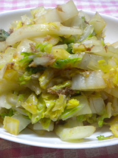 白菜の胡麻鰹節炒め-レシピのメイン写真