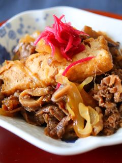 厚揚げと牛肉の甘辛煮-レシピのメイン写真