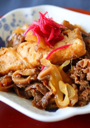 厚揚げと牛肉の甘辛煮-レシピのメイン写真