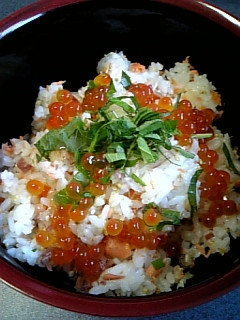 鮭といくらの親子丼-レシピのメイン写真