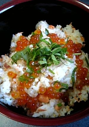 鮭といくらの親子丼-レシピのメイン写真