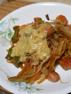 不器用残りカレーで焼きそば-レシピのメイン写真