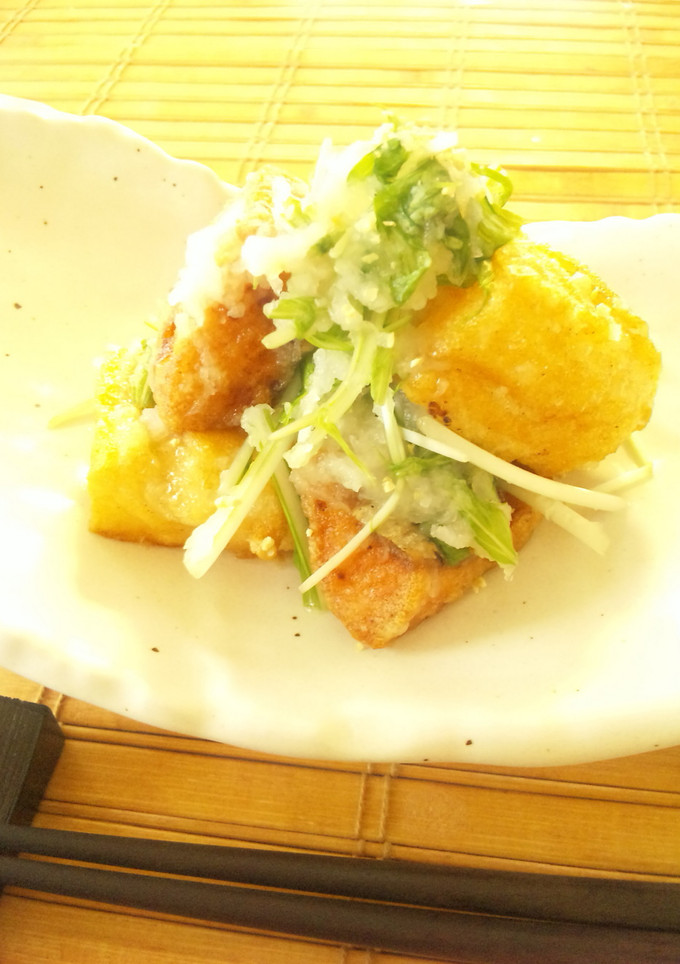 揚げ餅と鮭のハリハリみぞれ和え-レシピのメイン写真