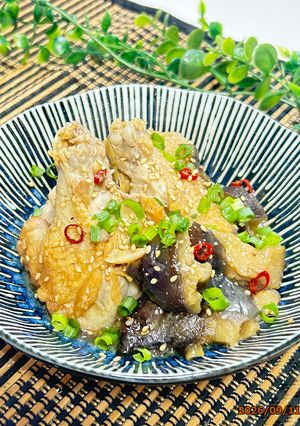 ご飯が進む★手羽元と茄子の極上旨ポン酢浸し-レシピのメイン写真