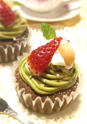 ふわふわしっとり＊抹茶チーズモンブラン＊-レシピのメイン写真