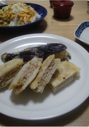はさみ揚げ　ナスと蓮根-レシピのメイン写真