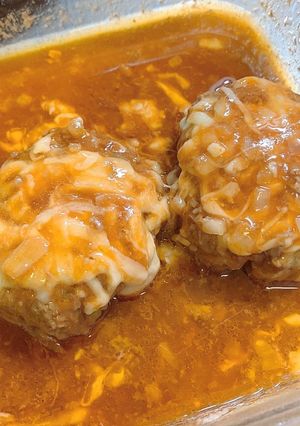 レンチンチーズハンバーグ-レシピのメイン写真