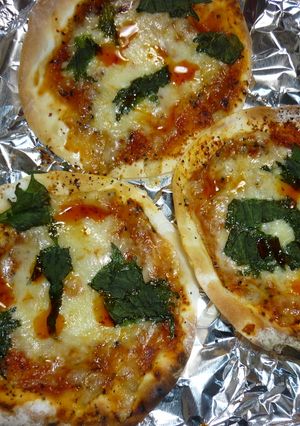 ピリ辛大葉餃子ピザ♪’’-レシピのメイン写真