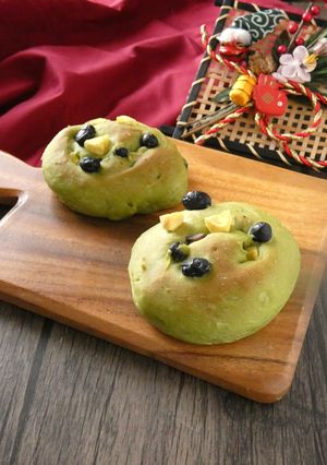 黒豆と栗の抹茶パン-レシピのメイン写真