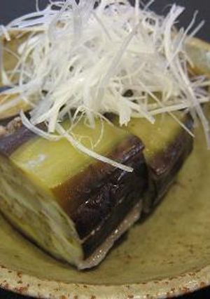 ナス豚サンド蒸し(切って挟んでチン！）-レシピのメイン写真