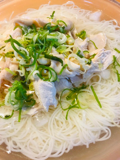 冷製素麺のゆで鶏添え-レシピのメイン写真