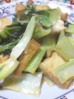 厚揚げと青梗菜のオイマヨ炒め-レシピのメイン写真