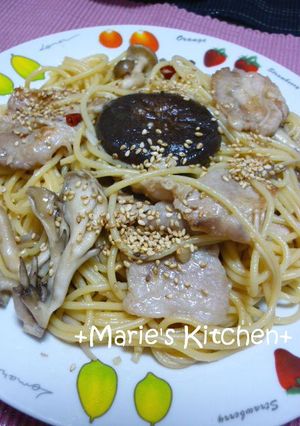 きのこと豚肉の和風パスタ☆醤油バター味-レシピのメイン写真
