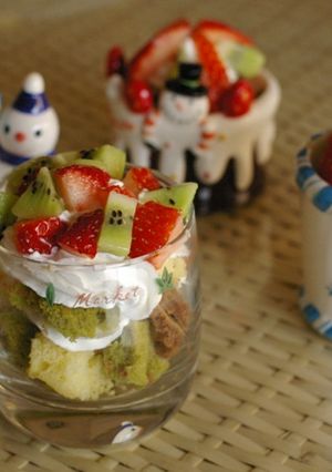 クリスマスカラーのケーキ-レシピのメイン写真