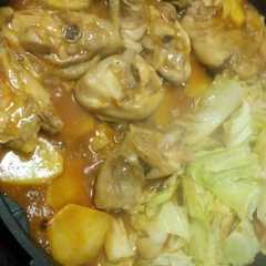 รูปของ ★〆は焼き飯♪コチュジャンＤＥ鶏焼き鍋★
