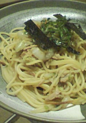 ツナと白菜のめんつゆ和風パスタ-レシピのメイン写真