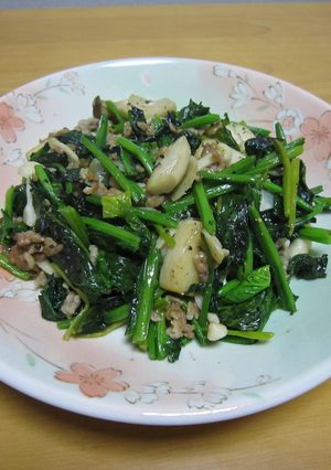 ほうれん草とひき肉のソテー-レシピのメイン写真