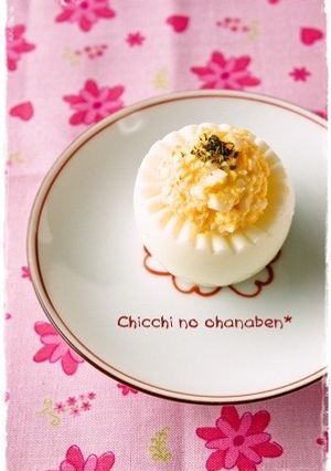 ＊キャラ弁おかず＊　ストローDEお花卵-レシピのメイン写真