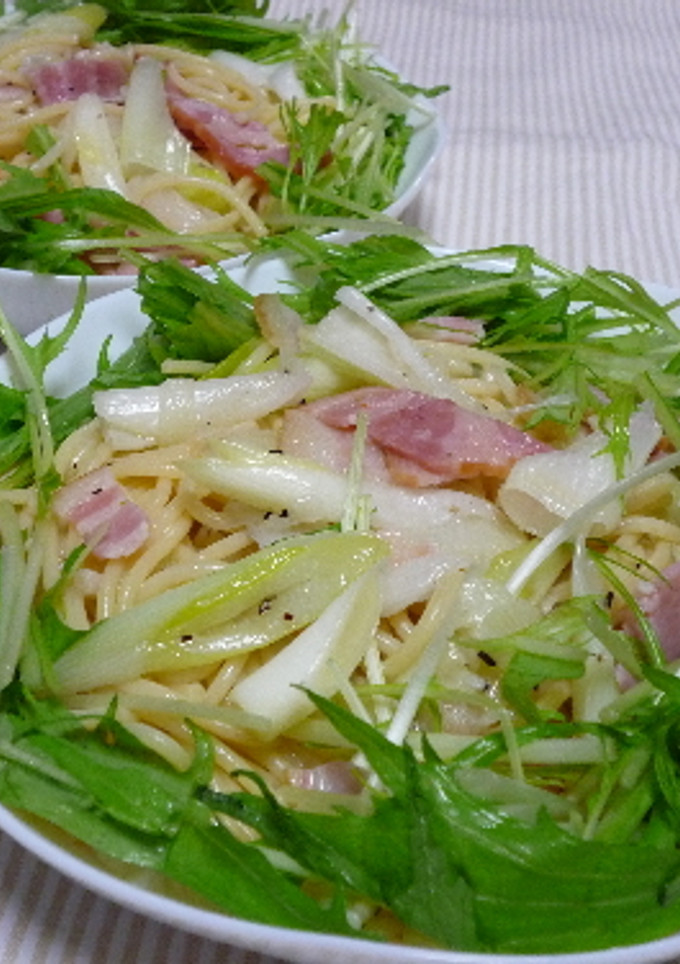 ベーコンと長ネギの和風パスタ-レシピのメイン写真