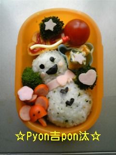 キャラ弁♪雪だるま☆-レシピのメイン写真