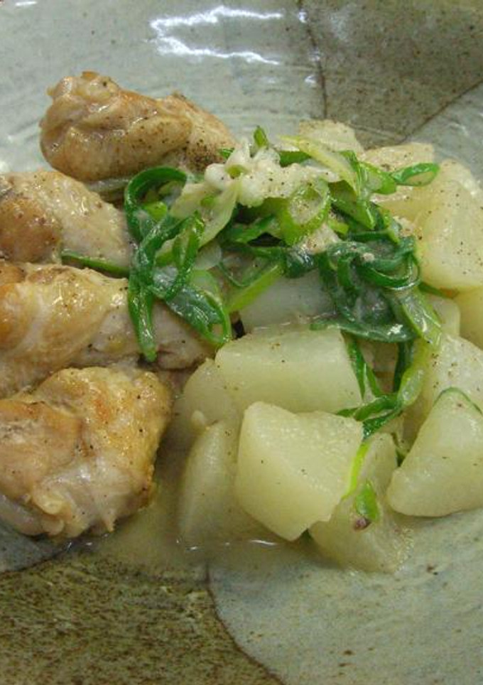 手羽元と大根の塩ネギ煮　-レシピのメイン写真