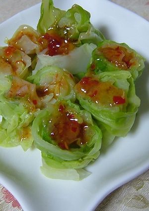 簡単箸休め☆キャベツのチリソースがけ-レシピのメイン写真