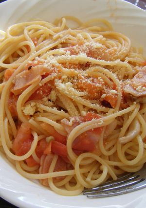 トマトのガーリックパスタ-レシピのメイン写真