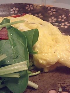 スクランブルエッグ ほうれん草サラダ添え-レシピのメイン写真