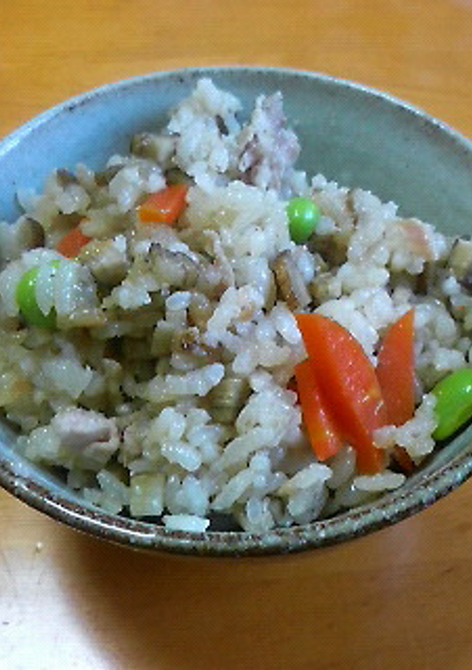 ごぼうと豚肉の炊き込みおこわ風-レシピのメイン写真