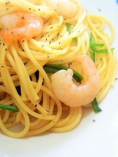 エビとほうれん草の和風パスタ♪-レシピのメイン写真
