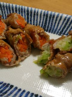 細切り野菜の豚肉巻き お弁当のおかず-レシピのメイン写真
