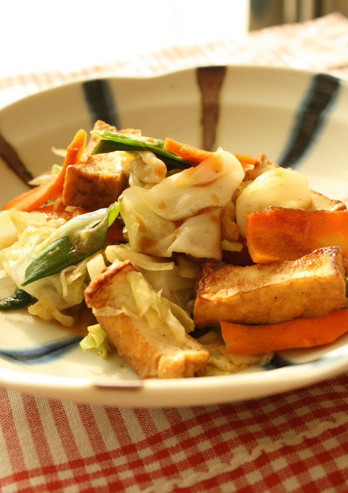 結構旨いッ☆厚揚げと野菜の炒め物-レシピのメイン写真