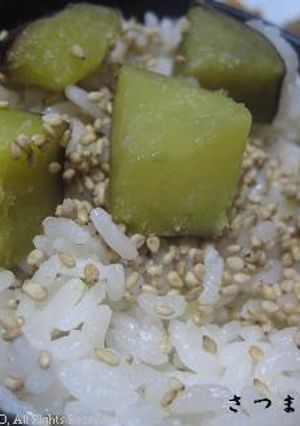 豆乳でさつまいもご飯-レシピのメイン写真