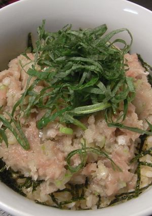簡単!安い赤身のサクで!!ネギトロ丼～❀-レシピのメイン写真
