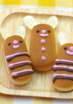 三匹のウサちゃんパン-レシピのメイン写真