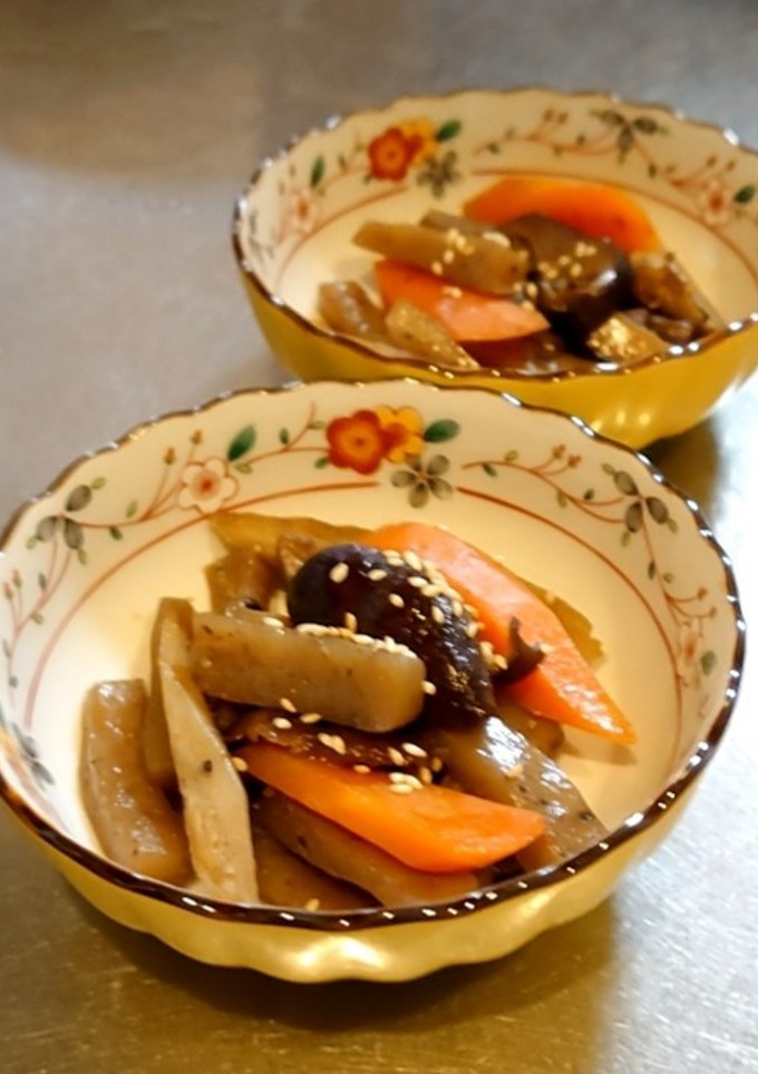 根菜と蒟蒻の炒め煮-レシピのメイン写真